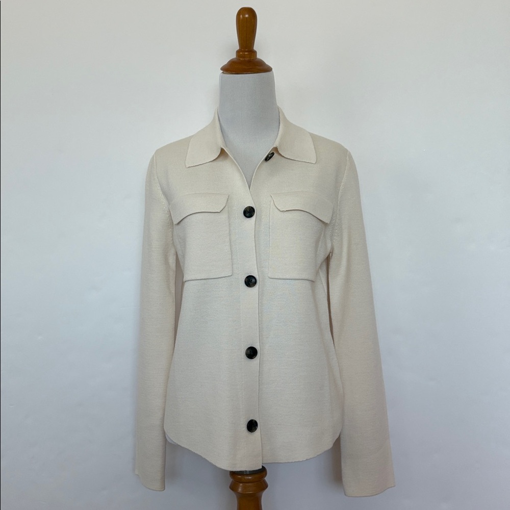 New Banana Republic Merino Wool Collared Cardigan Sweater